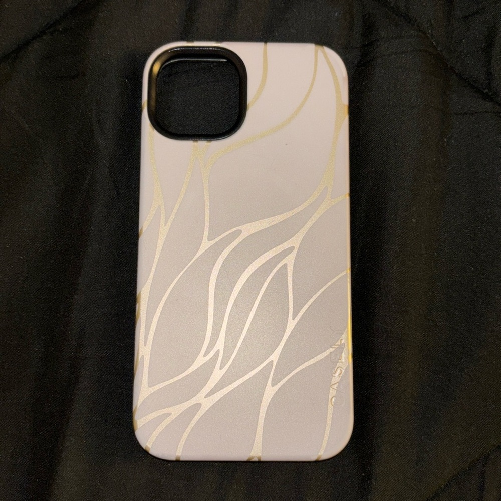 iPhone 13 Casely Phone Case Compatible with MagSafe Pink and Gold